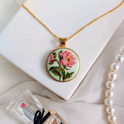Peony biss, fine art necklace