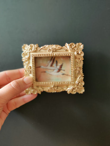 Flying Storks in golden hours | Framed Original