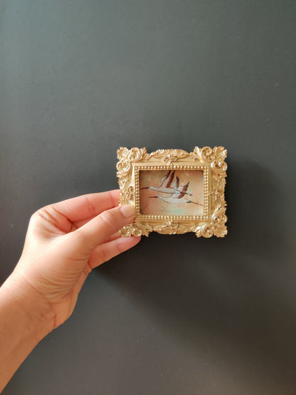 Flying Storks in golden hours | Framed Original