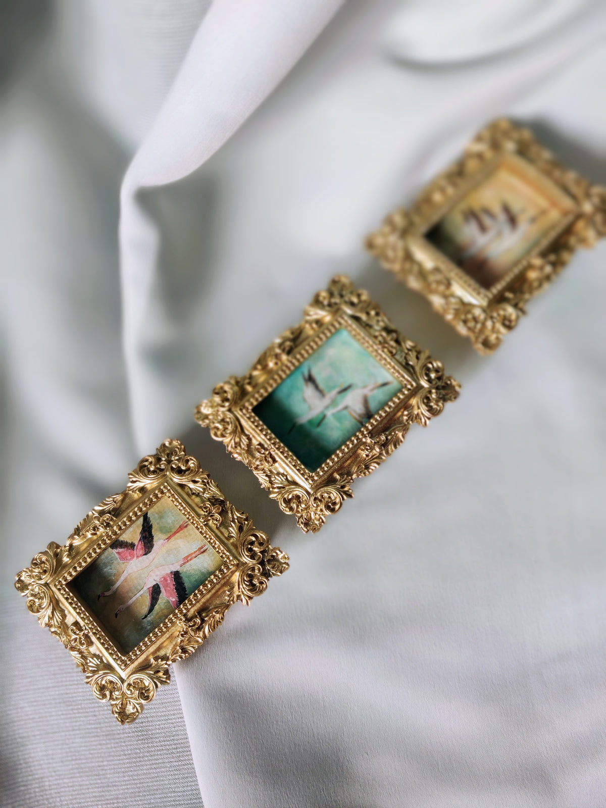 Celestial Storks | Set of 3 framed Originals