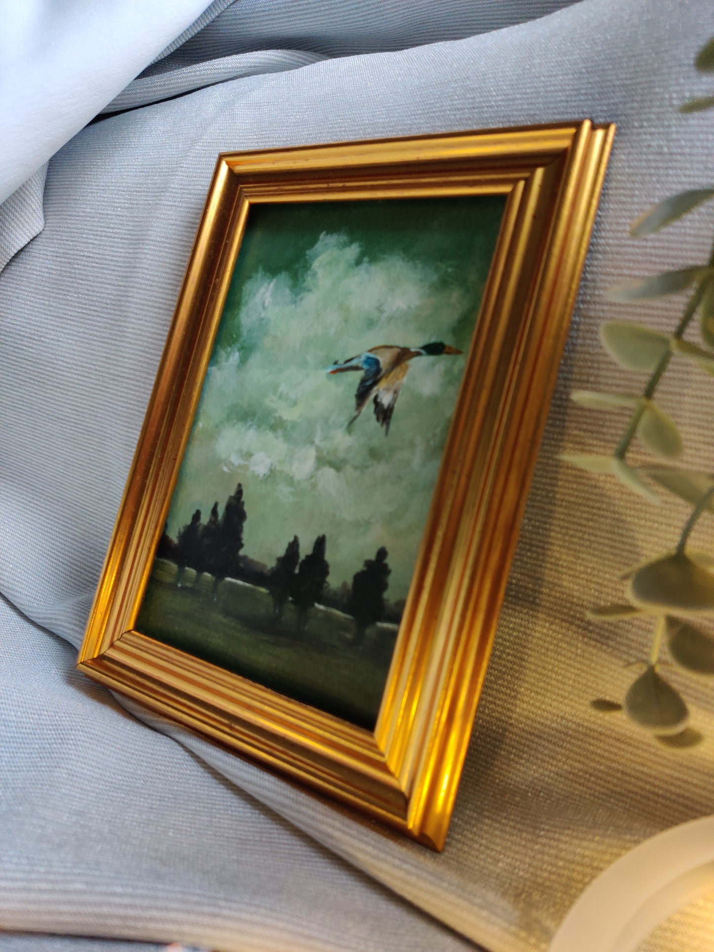 Wings of reflection (flying duck) | Framed Print*