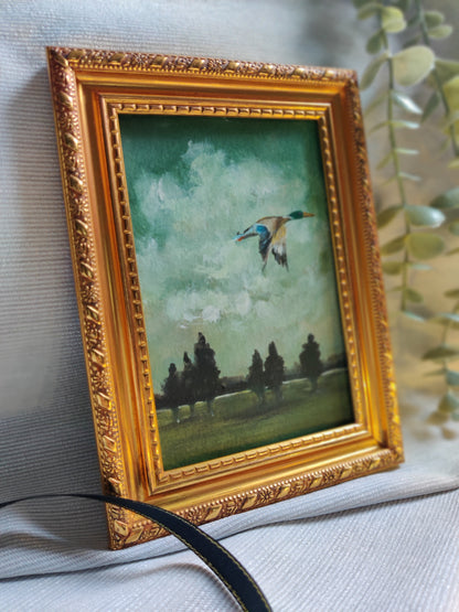 Wings of reflection - flying duck