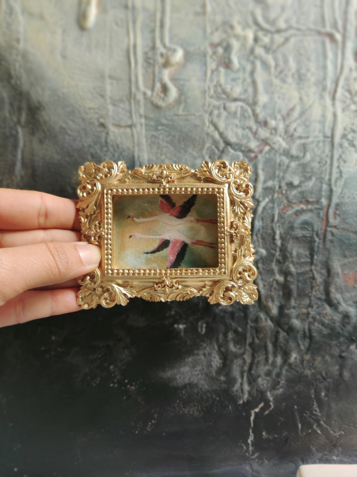 Flamingo at dawn | Framed Original