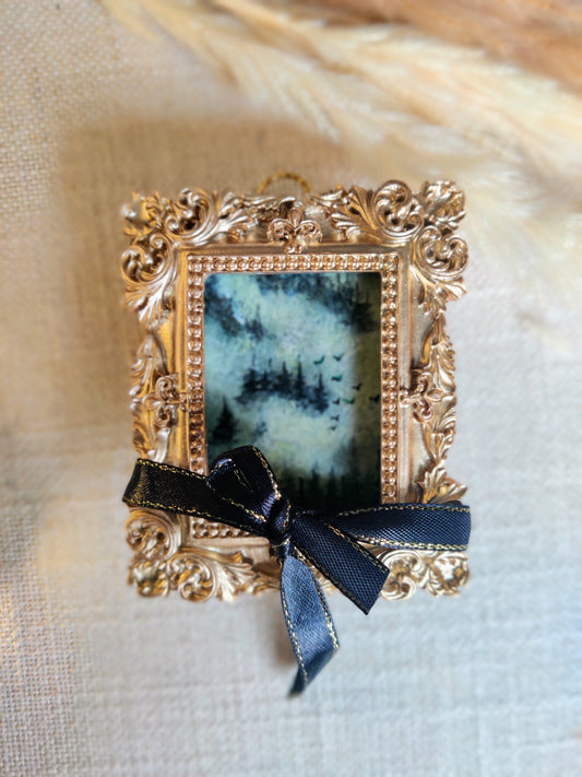 Serenity in Fog | Antique Miniature Original Oil Painting