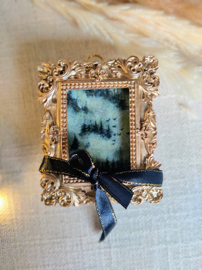 Serenity in Fog | Antique Miniature Original Oil Painting