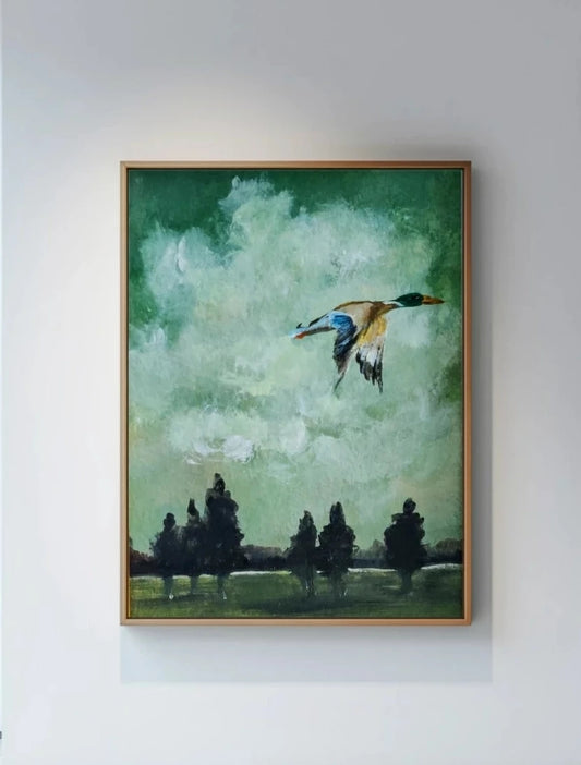 Wings of reflection (flying duck) | Fine Art Print*