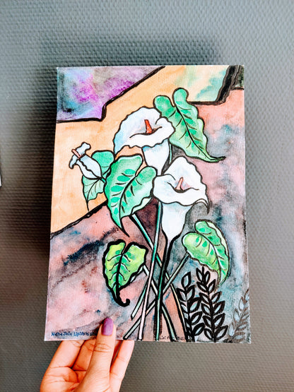 White Calla Lily Flowers | 8x10 Original