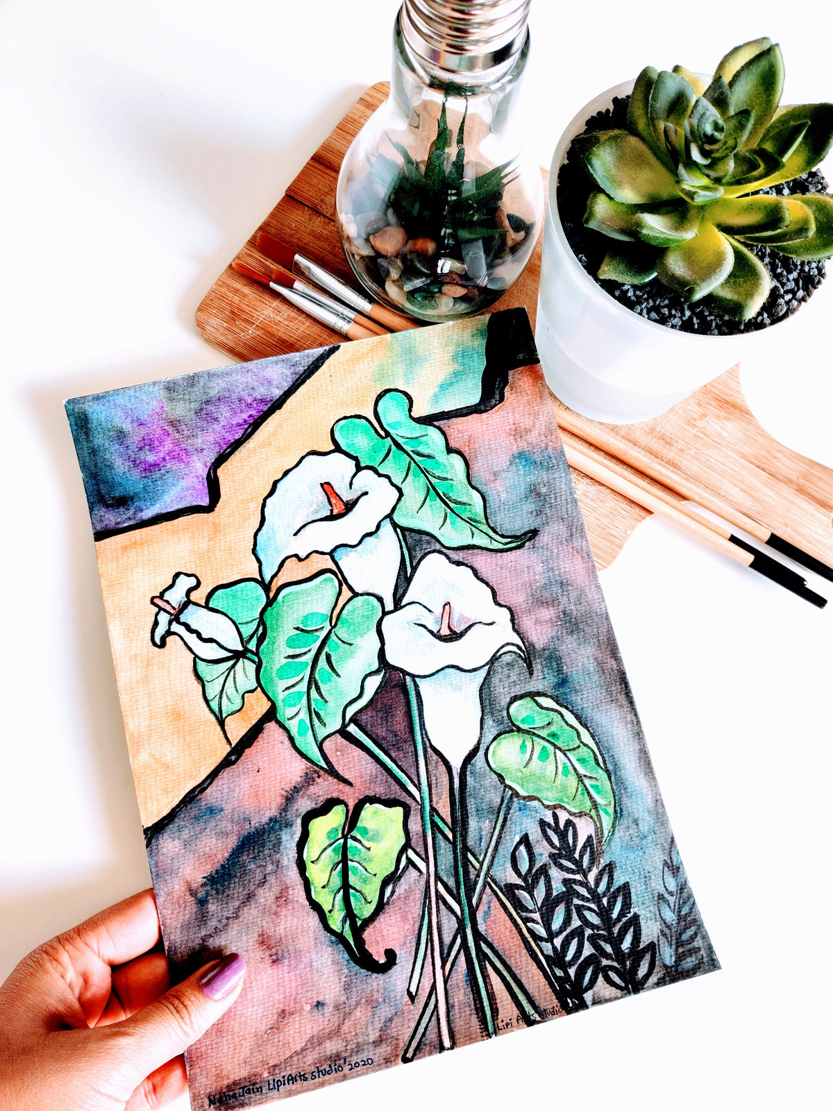 White Calla Lily Flowers | 8x10 Original