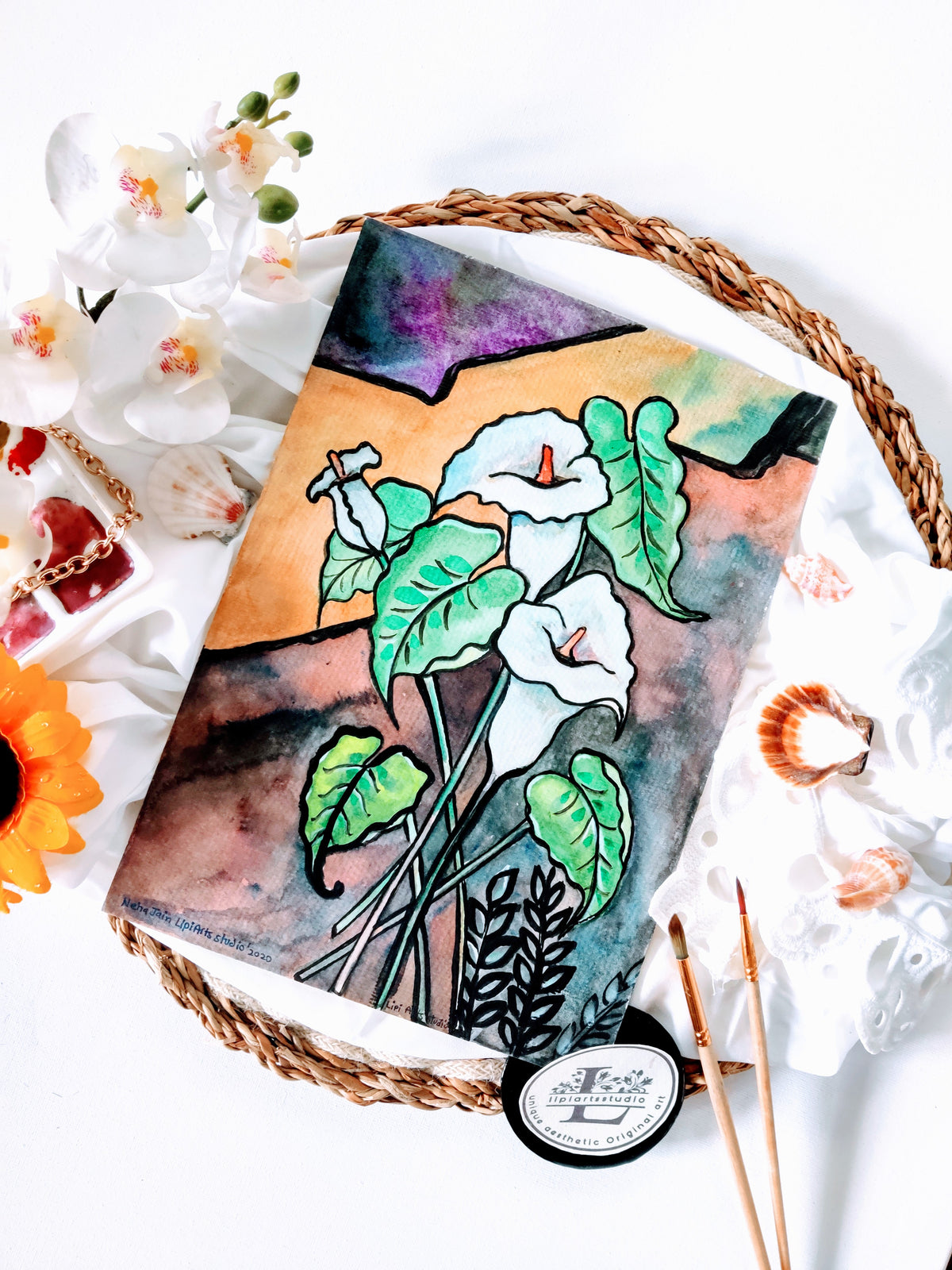 White Calla Lily Flowers | 8x10 Original