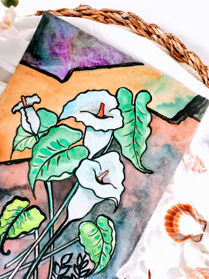 White Calla Lily Flowers | 8x10 Original