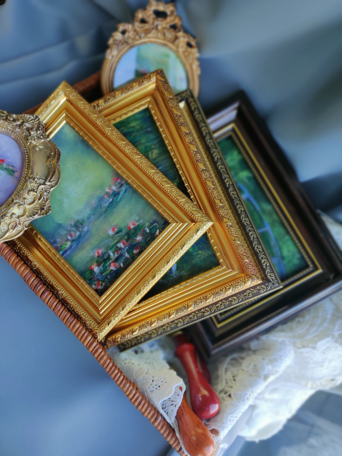 " fleeting reflections" - ivory frame