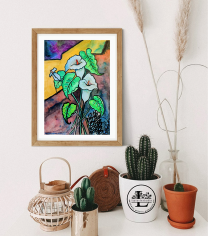 White Calla Lily Flowers | 8x10 Original