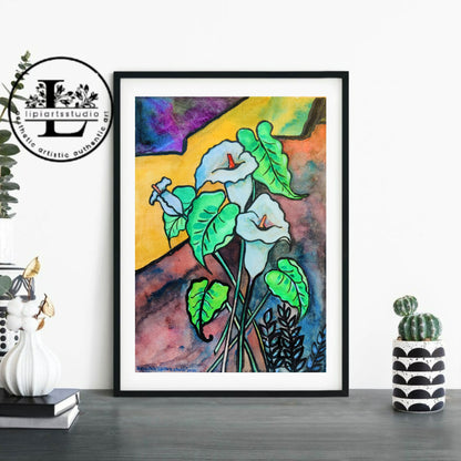 White Calla Lily Flowers | 8x10 Original