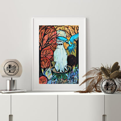 The Song of Freedom | Original Gouache Painting | Size A4 | 8"x10" inch