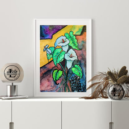 White Calla Lily Flowers | 8x10 Original