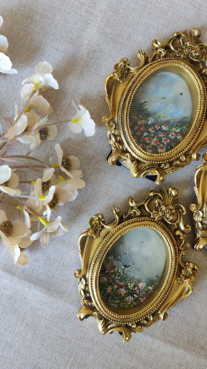 Awakening: Spring Reverie, Set of 3 | Framed original paintings