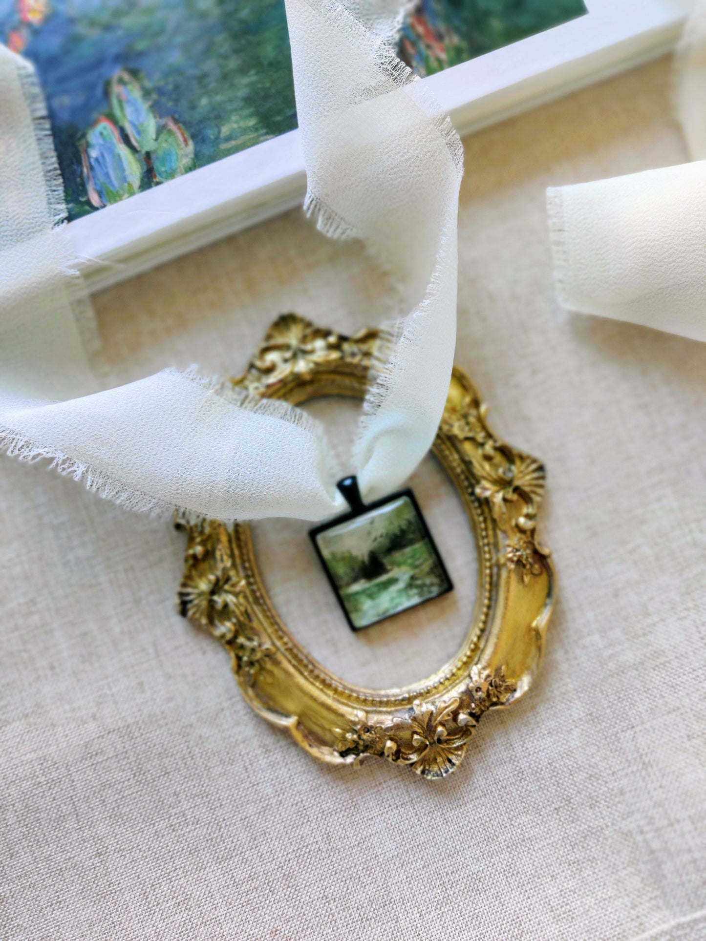 " a moment suspended in time" - fine art locket necklace