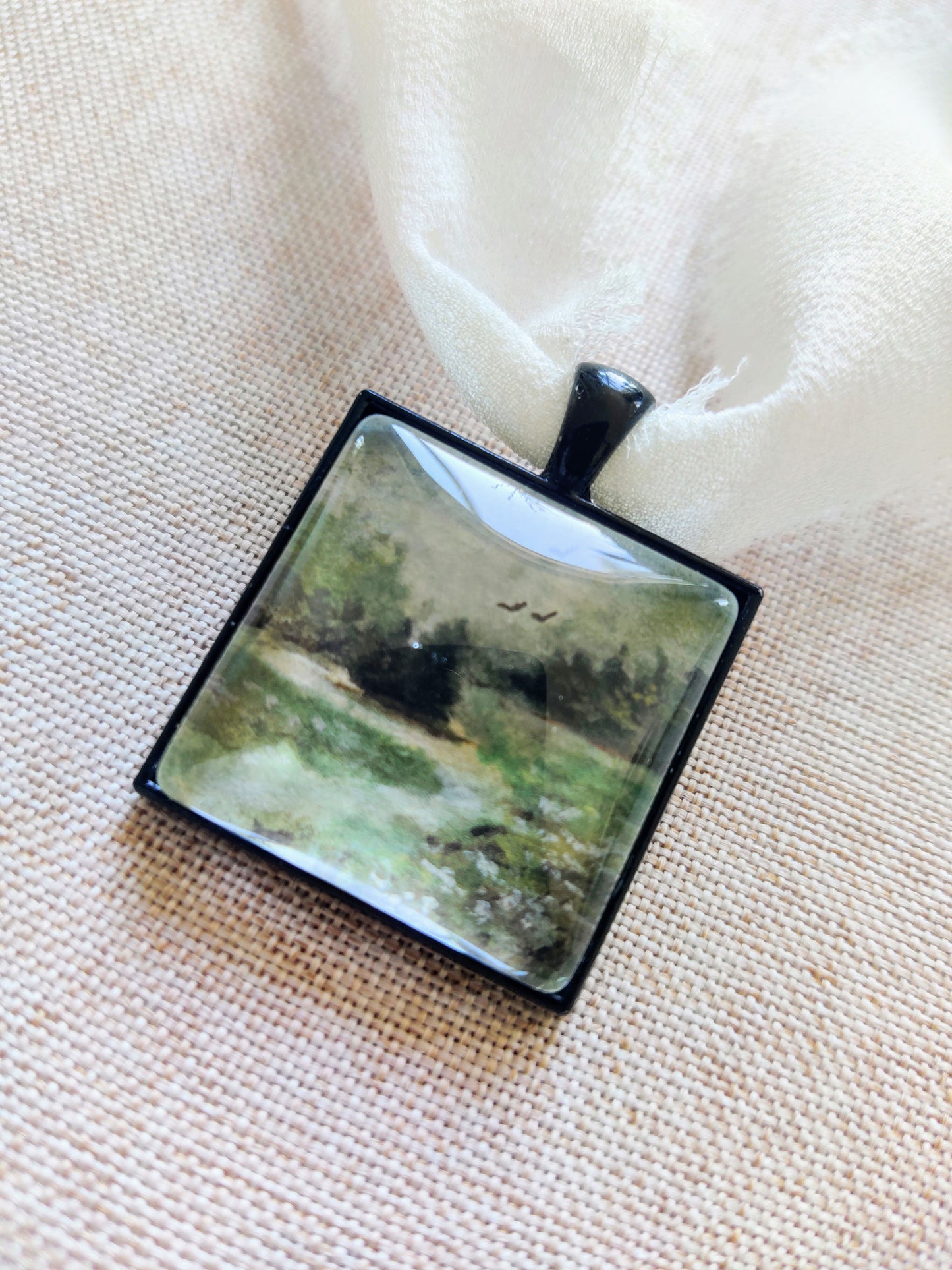 " a moment suspended in time" - fine art locket necklace