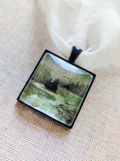 " a moment suspended in time" - fine art locket necklace