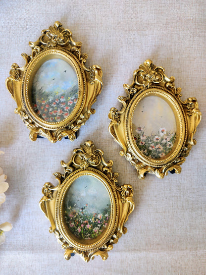 Awakening: Spring Reverie, Set of 3 | Framed original paintings