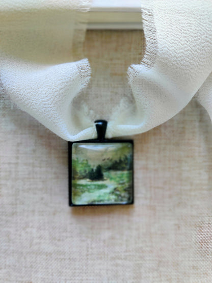 " a moment suspended in time" - fine art locket necklace