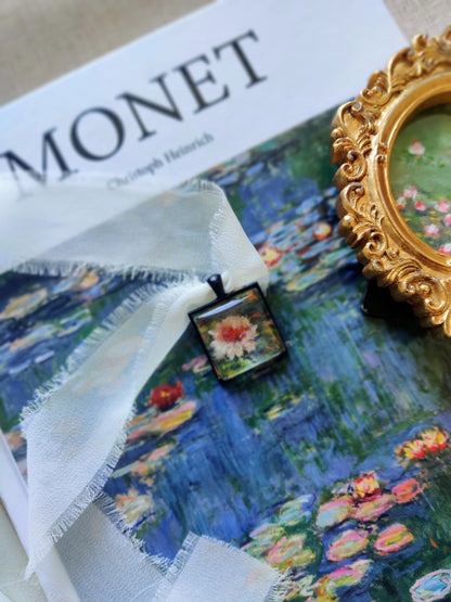 "Moonlit lily" fine art locket necklace