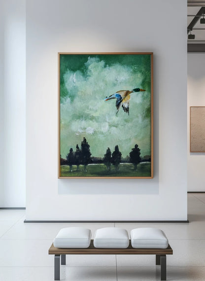 Wings of reflection (flying duck) | Fine Art Print*
