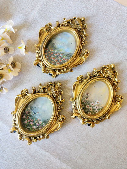 Awakening: Spring Reverie, Set of 3 | Framed original paintings
