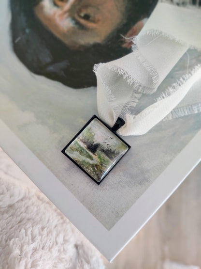" a moment suspended in time" - fine art locket necklace