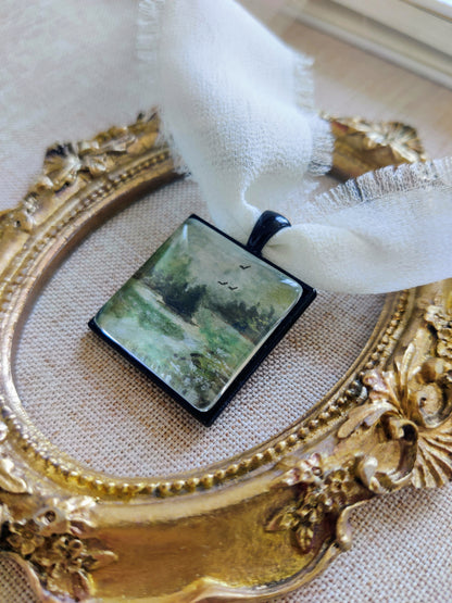 " a moment suspended in time" - fine art locket necklace