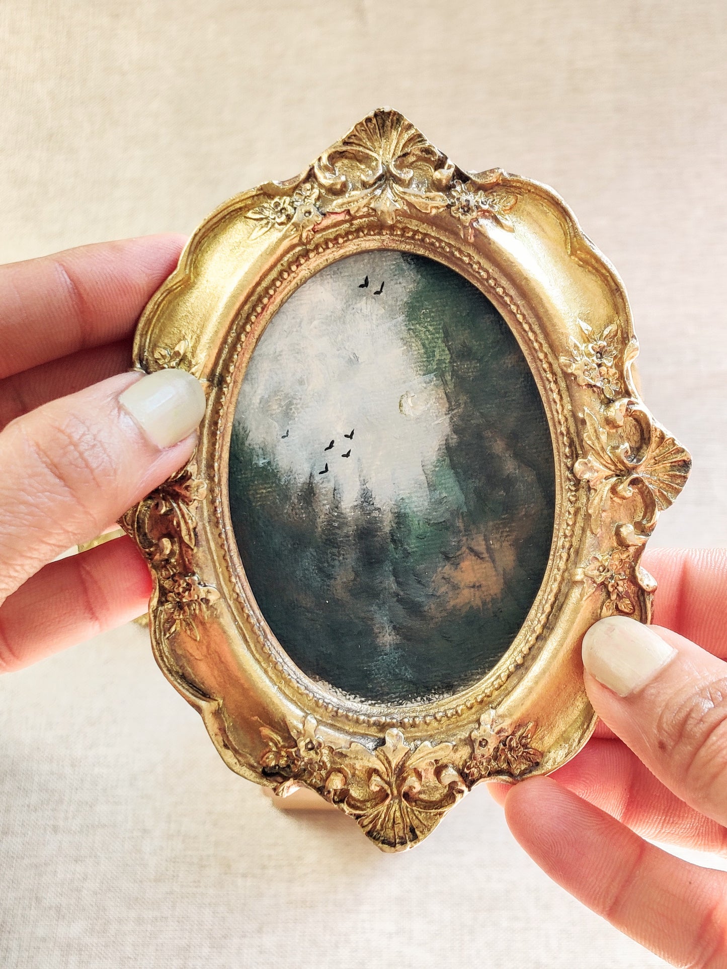 Songs of the sky and earth | set of 3 framed original paintings