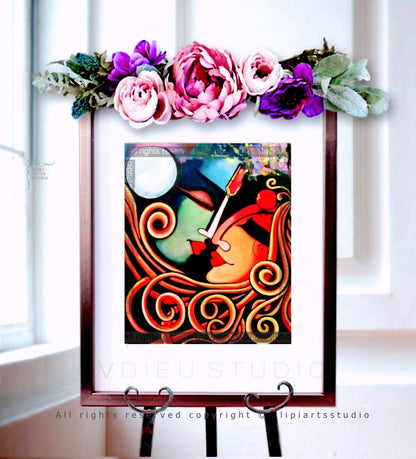 Art Print- Moonlight Romance