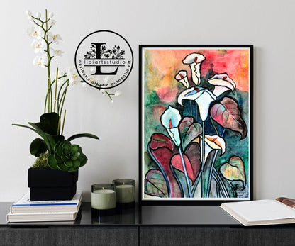 Calla Lily Flowers | 8x10inch Original